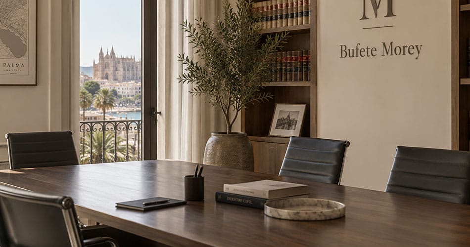Imagen corporativa de una sala de reuniones para Bufete Morey, despacho de abogados en Palma de Mallorca